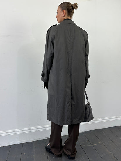 Yves Saint Laurent Pure Cotton Concealed Placket Trench Coat - M/L