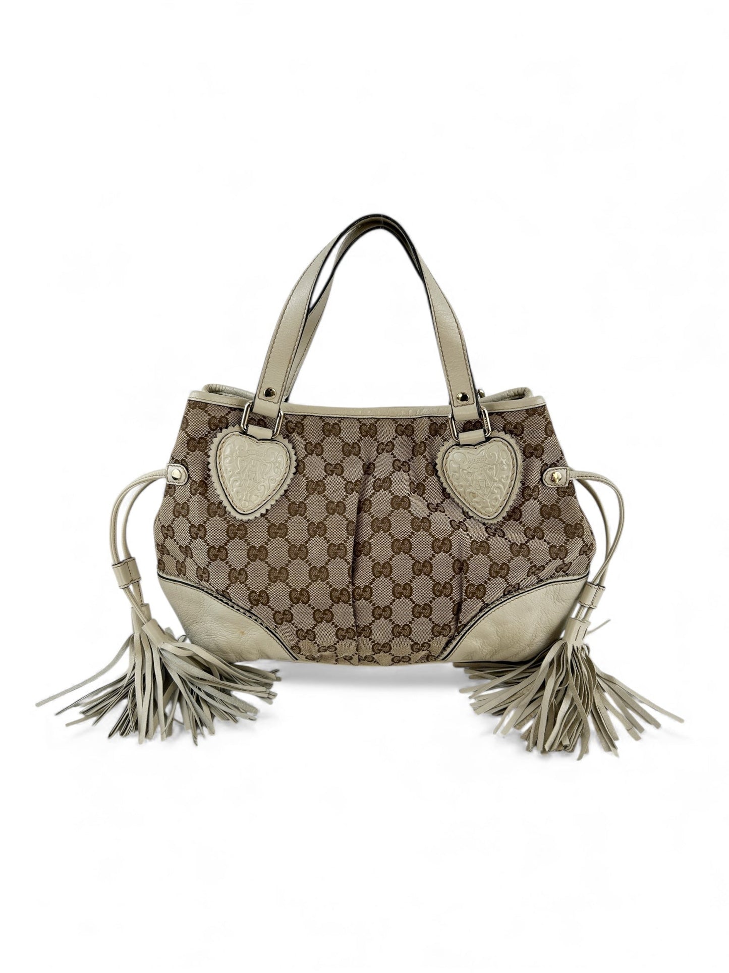 Vintage 90s Gucci Monogram GG Tassel Handbag | O/S, Multicoloured