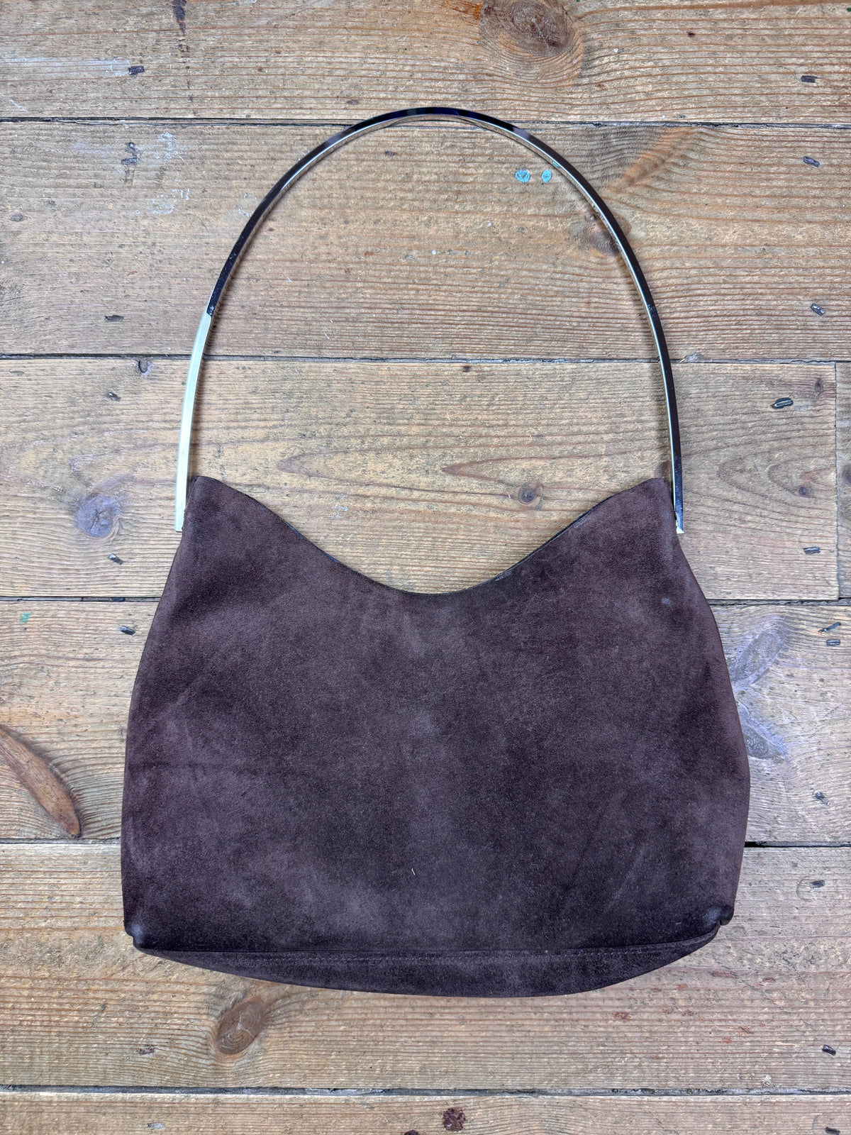 FW 1997 Gucci by Tom Ford brown suede hobo bag | O/S, Brown