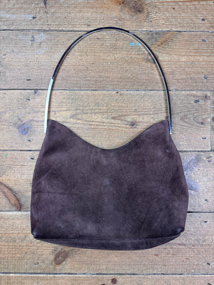 FW 1997 Gucci by Tom Ford brown suede hobo bag | O/S, Brown
