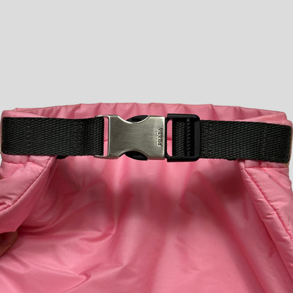 Prada Sport SS99 Baby Pink 3m Nylon Bucket Backpack + Cards & Dustbag | O/S