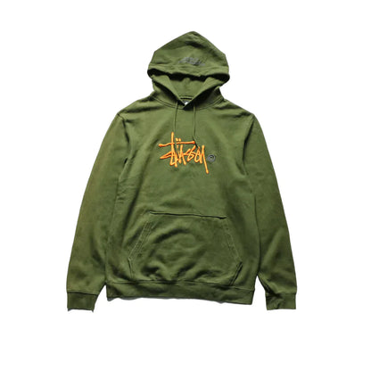 STUSSY COPYRIGHT SCRIPT APPLIQUE HOODY  (L)