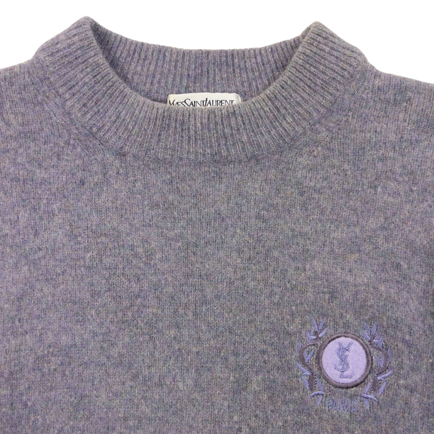 Vintage 90s YSL Yves Saint Laurent Lambswool Jumper Womens Size S | Small, Purple