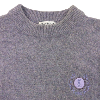 Vintage 90s YSL Yves Saint Laurent Lambswool Jumper Womens Size S | Small, Purple