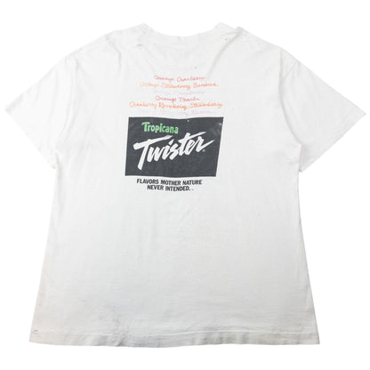 Vintage 90s Tropicana Twister Graphic T Shrit Size XL | XL, White