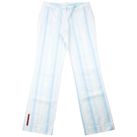 Vintage 2000s Prada Sport Striped Trousers Womens Size W29 | W29, Blue