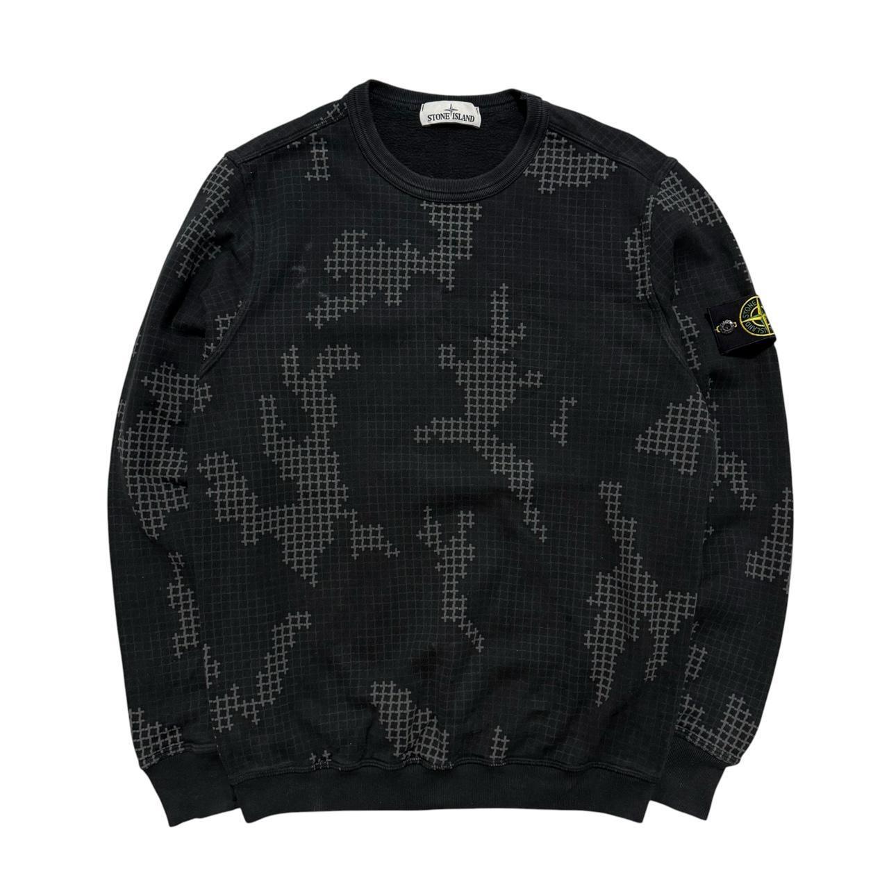 Stone Island Grid Camo Pullover Crewneck | Small, Camo