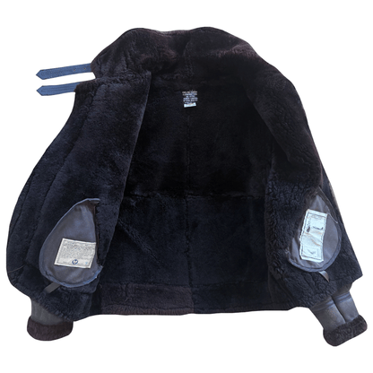 Avirex B-3 Sheepskin Aviator Flight Jacket - M | Medium, Black