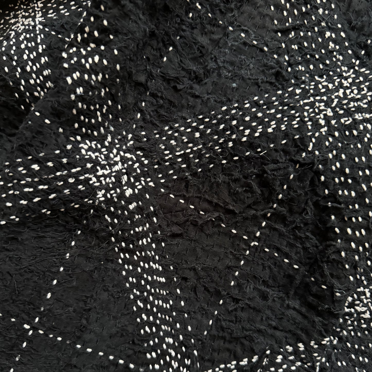 Boro Sashiko Distressed Denim Trucker Jacket - XL