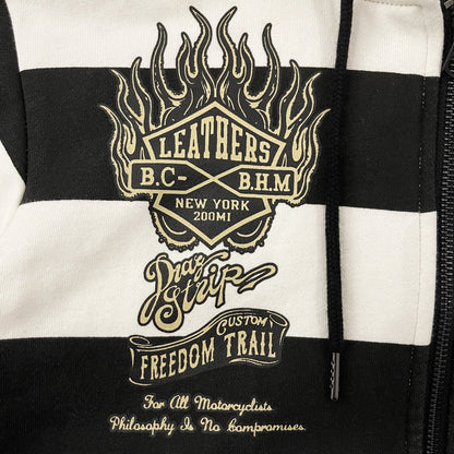 Vanson Leathers American Legend Striped Hoodie - S