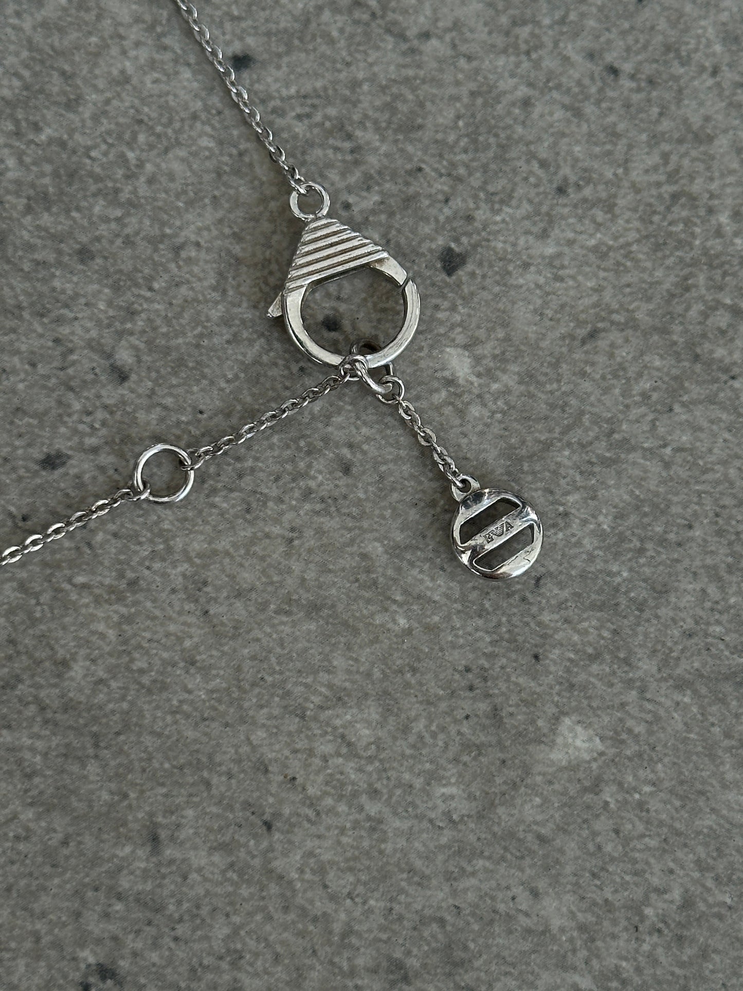 Emporio Armani 2000s Sterling Silver Pendant Necklace Jewellery