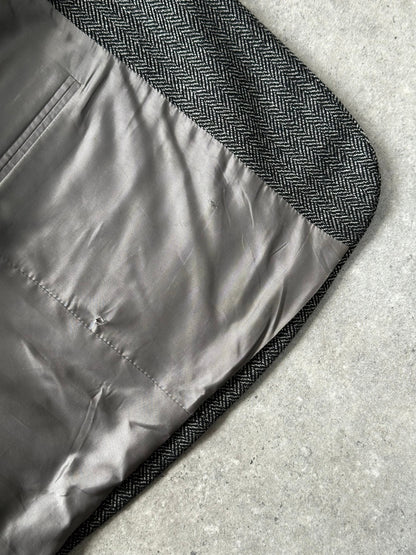 Loro Piana 1990s Wool Cashmere High Neck Blazer - 38R/L