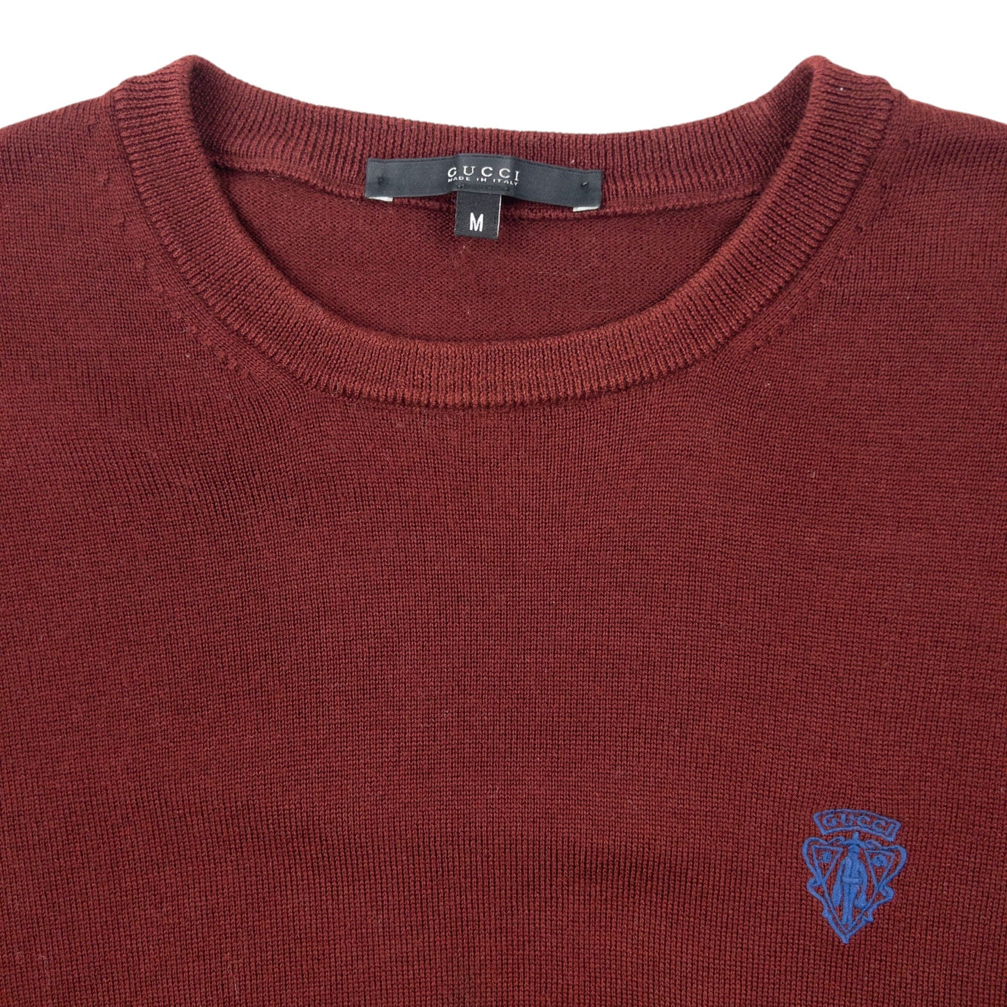 Vintage 2000s Gucci Lightweight Wool Jumper Size M | Medium, Burgundy