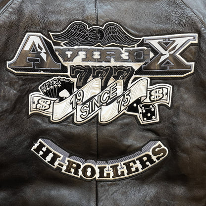 Avirex 'Hi-Rollers' Leather Varsity Jacket - XL