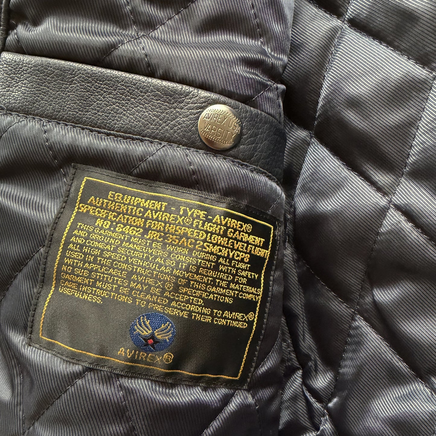 Avirex New York Leather Varsity Jacket - M