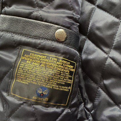 Avirex New York Leather Varsity Jacket - M