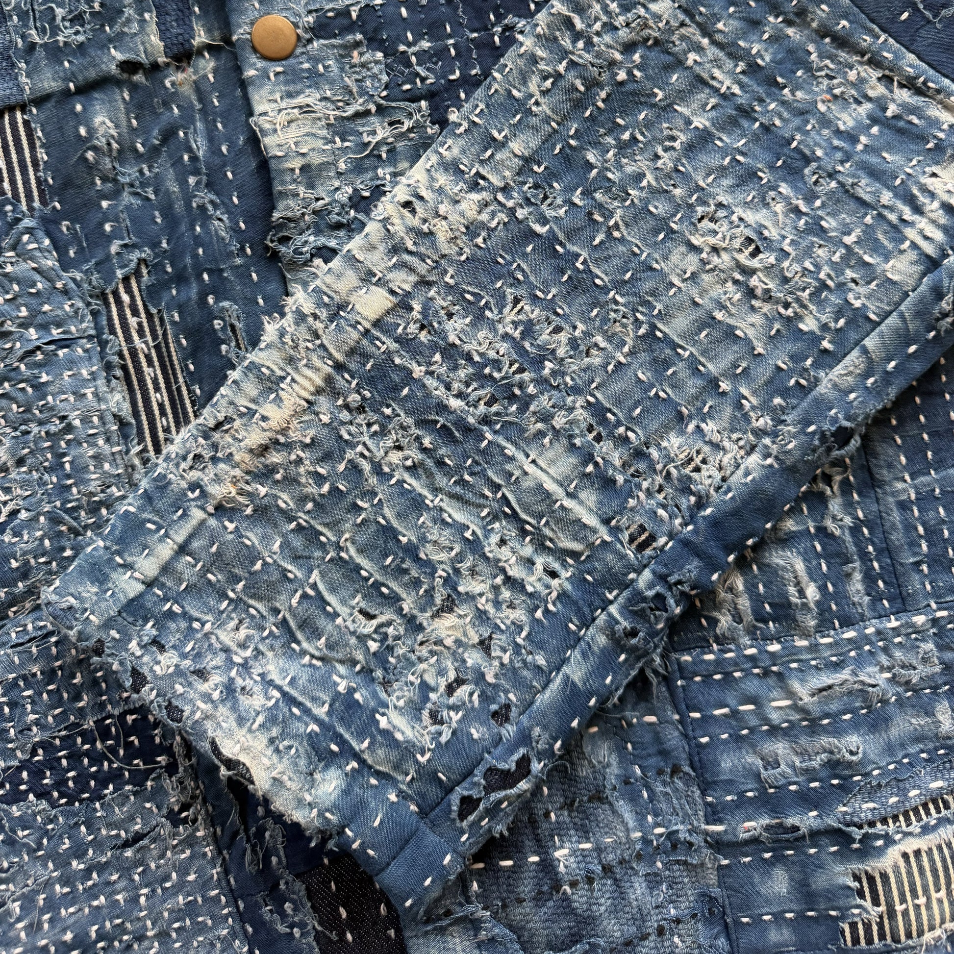 Japanese Boro Denim Work Chore Jacket - M | Medium, TBD