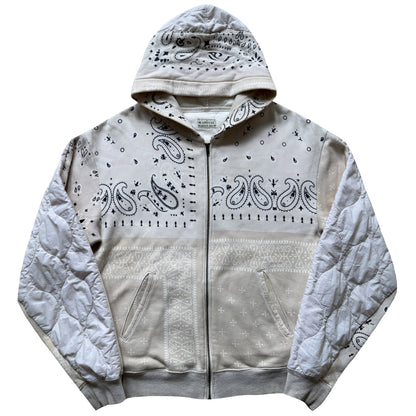 Kapital Bandana Quilted Shell Hoodie - L | Large, Beige