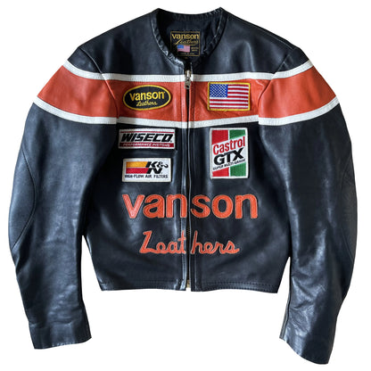 Vanson Leathers Motorcycle Racer Jacket - S