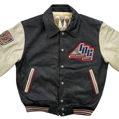 Avirex Interborough Games Leather Varsity Jacket - L