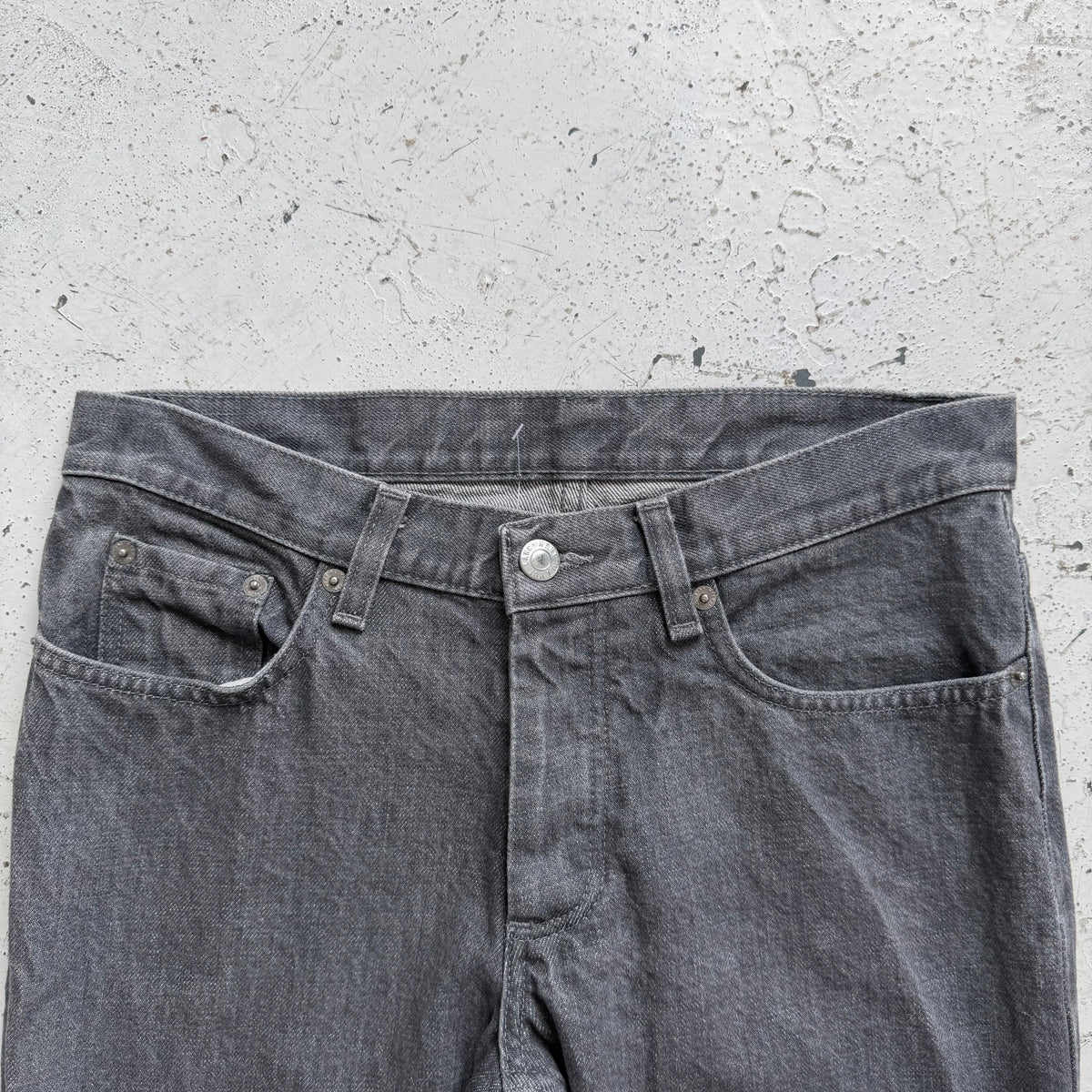 1990s helmut lang bootcut denim jeans | O/S, Gray