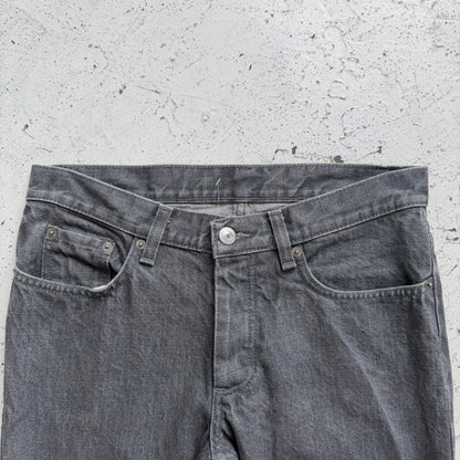 1990s helmut lang bootcut denim jeans | O/S, Gray