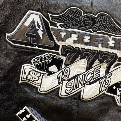 Avirex 'Hi-Rollers' Leather Varsity Jacket - XL