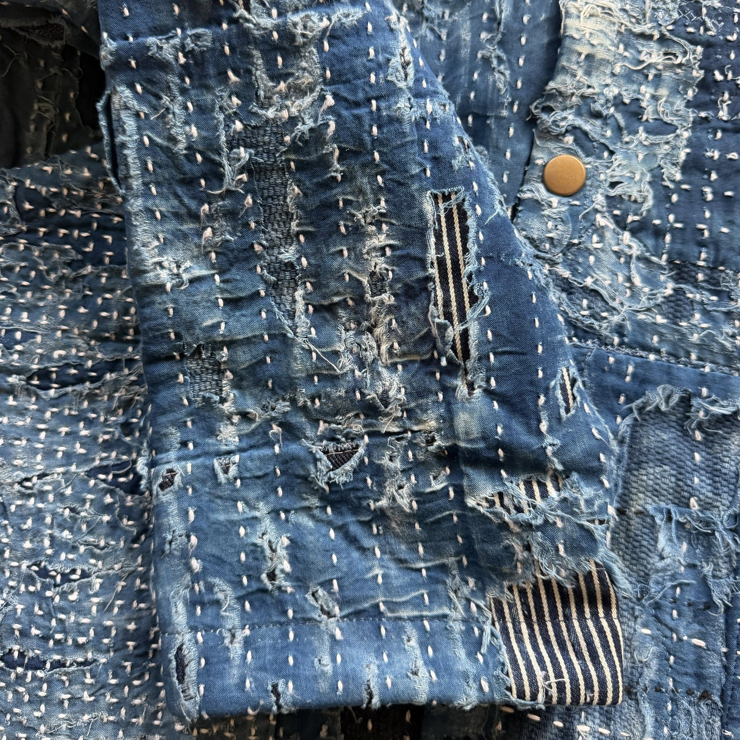 Japanese Boro Denim Work Chore Jacket - M | Medium, TBD