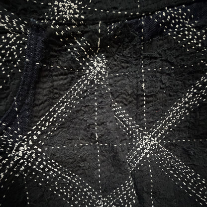 Boro Sashiko Distressed Denim Trucker Jacket - XL