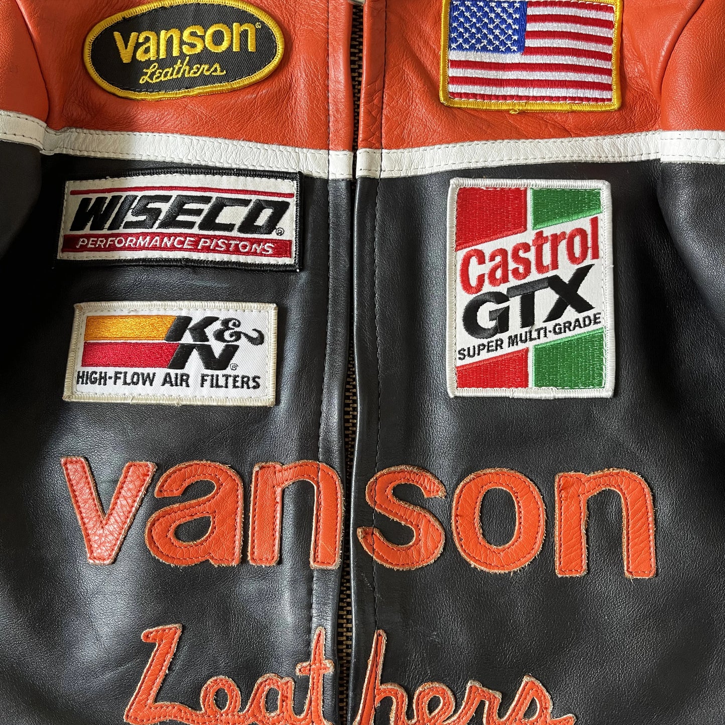 Vanson Leathers Motorcycle Racer Jacket - S