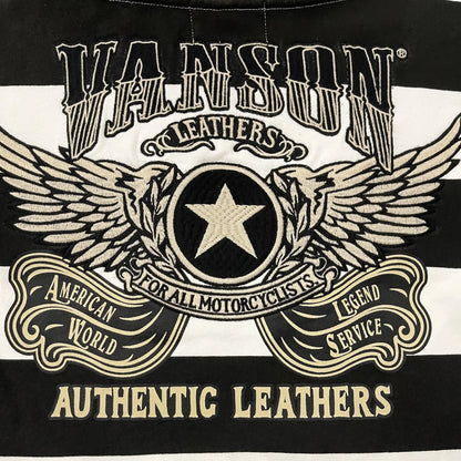 Vanson Leathers American Legend Striped Hoodie - S