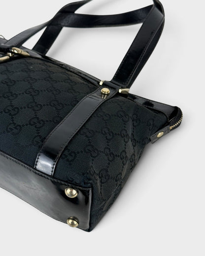 90s Gucci GG Monogram Mini Abbey Handbag Black/Brown | O/S, Multicoloured