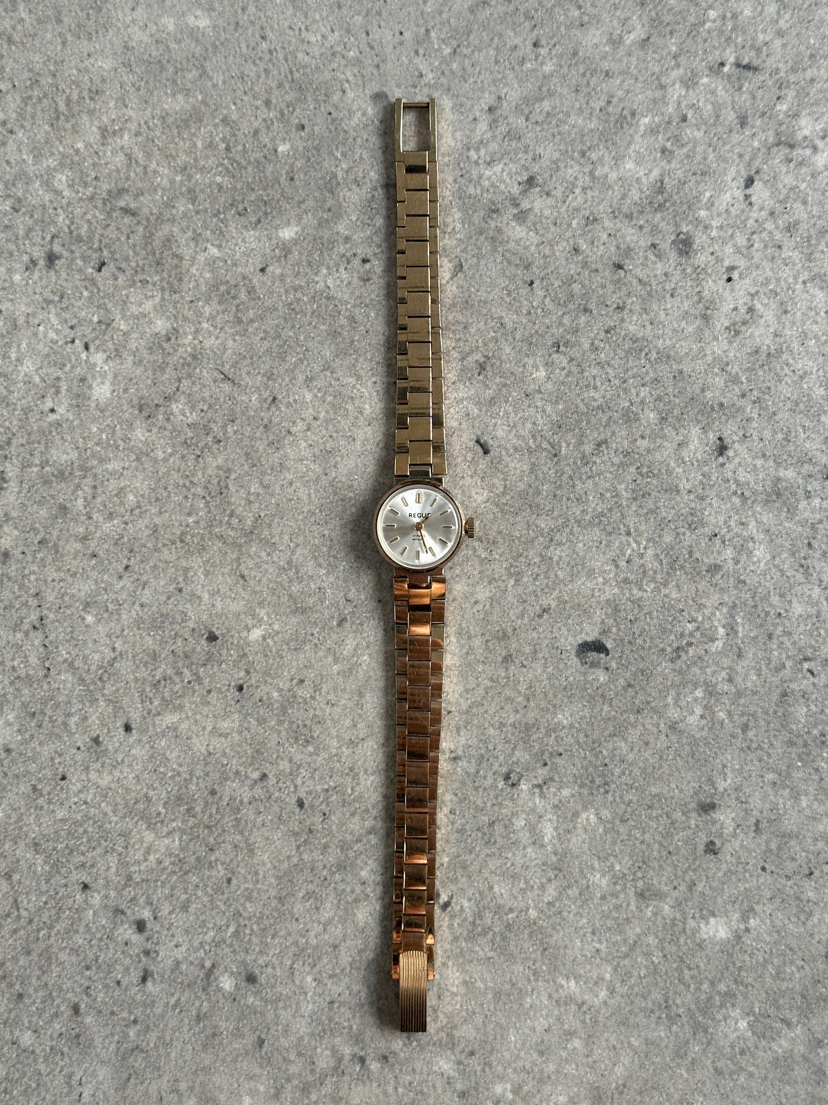 Regus 1970s Swiss Jewel Gold Tone Mechanical Watch