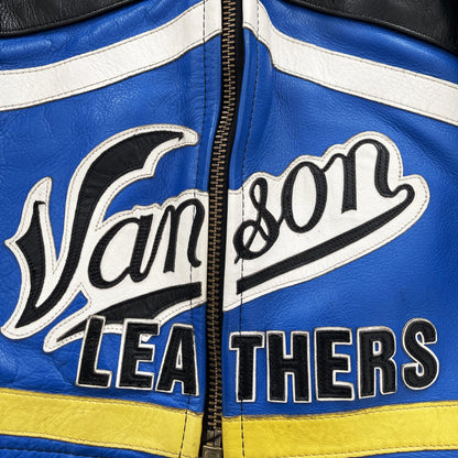 Vanson Leathers Genesis NYC Motorcycle Racer Jacket - M