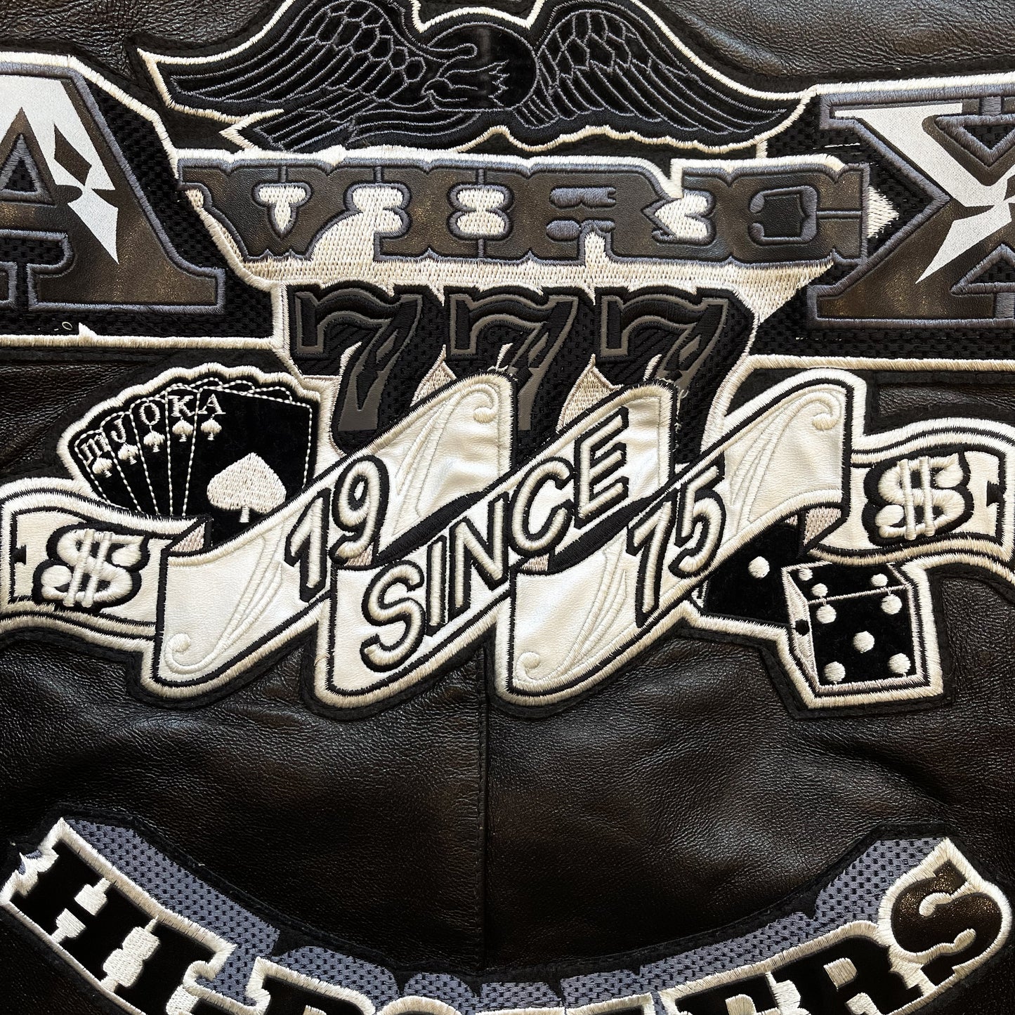 Avirex 'Hi-Rollers' Leather Varsity Jacket - XL