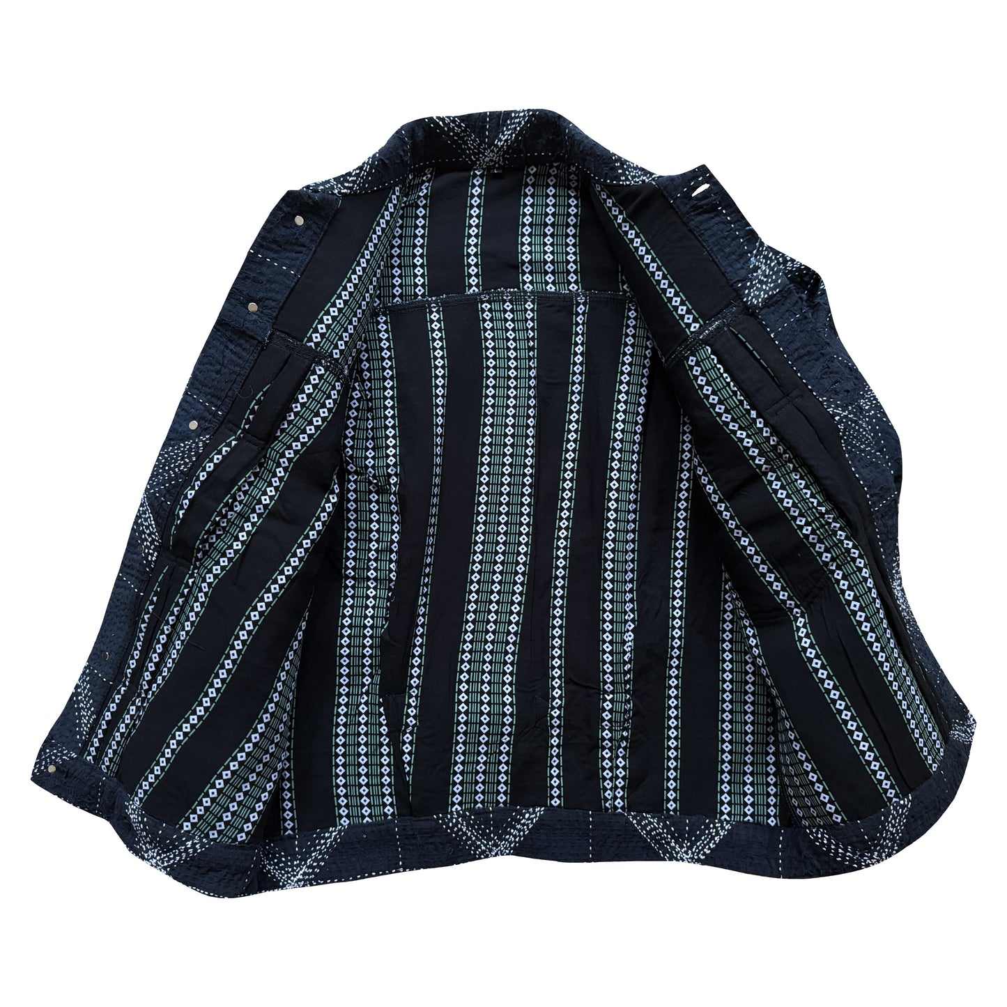 Boro Sashiko Distressed Denim Trucker Jacket - XL