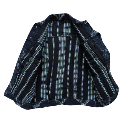 Boro Sashiko Distressed Denim Trucker Jacket - XL