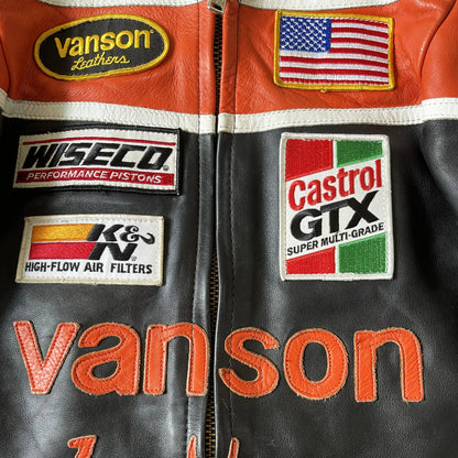 Vanson Leathers Motorcycle Racer Jacket - S