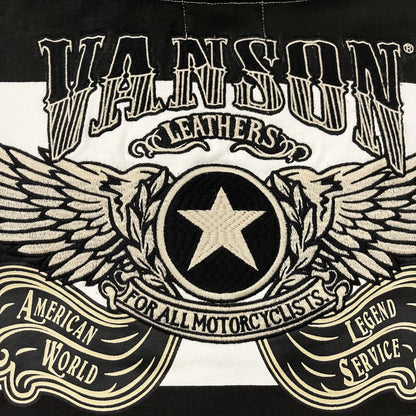 Vanson Leathers American Legend Striped Hoodie - S