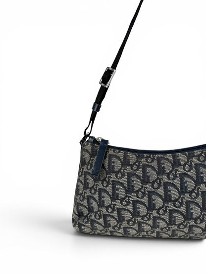 2002 Christian Dior Monogram Shoulder Bag | O/S, Navy