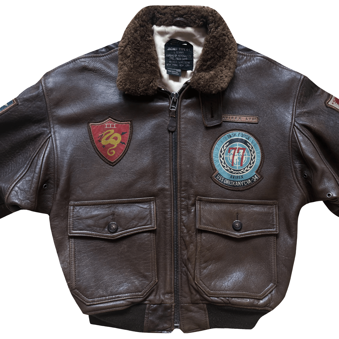 Avirex 1987 Top Gun Russian G-1 Flight Jacket - S / M | S/M, Brown