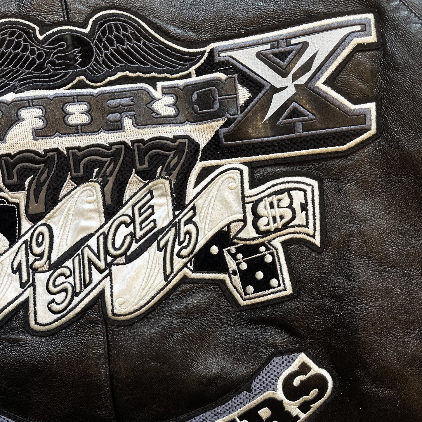 Avirex 'Hi-Rollers' Leather Varsity Jacket - XL