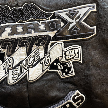 Avirex 'Hi-Rollers' Leather Varsity Jacket - XL