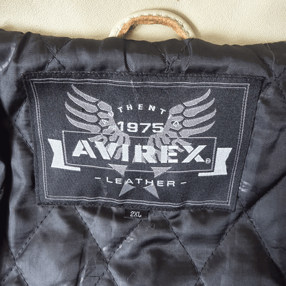 Avirex Tattoo Style 'Dragon vs Snake' Leather Jacket - XL / XXL | XL, Red