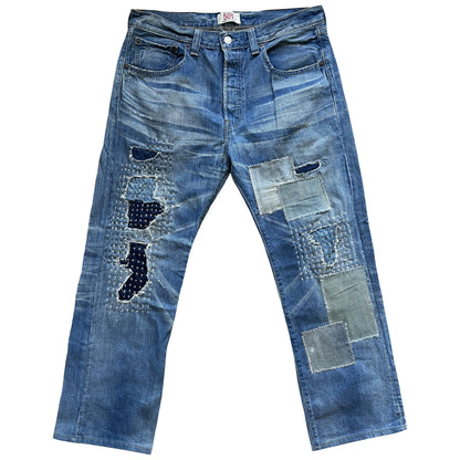 Levi's Boro Distressed Sashiko Stitch Jeans - W32"