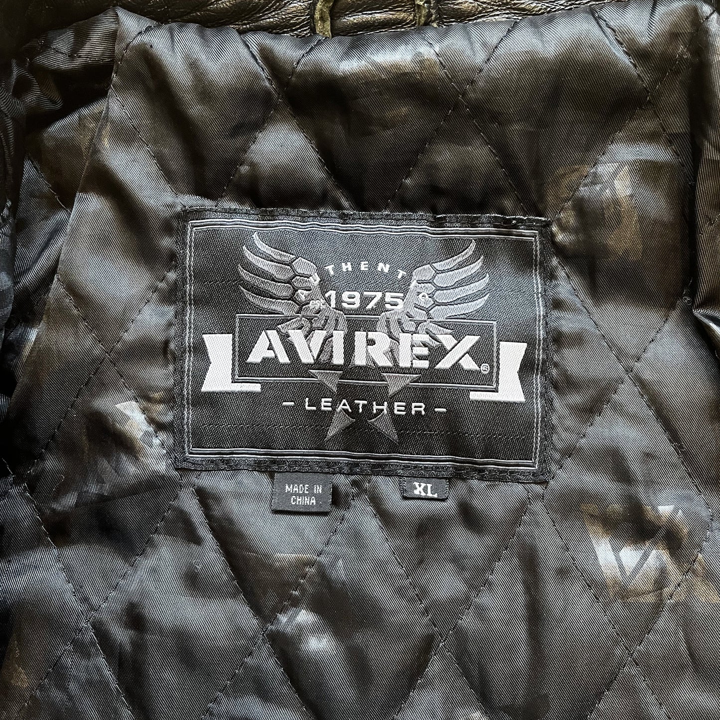 Avirex 'Hi-Rollers' Leather Varsity Jacket - XL