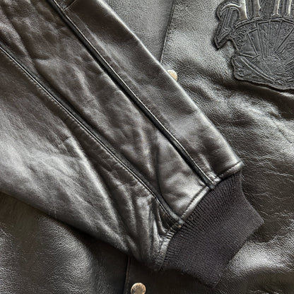 Avirex 'Royal Flush' Leather Varsity Jacket - L