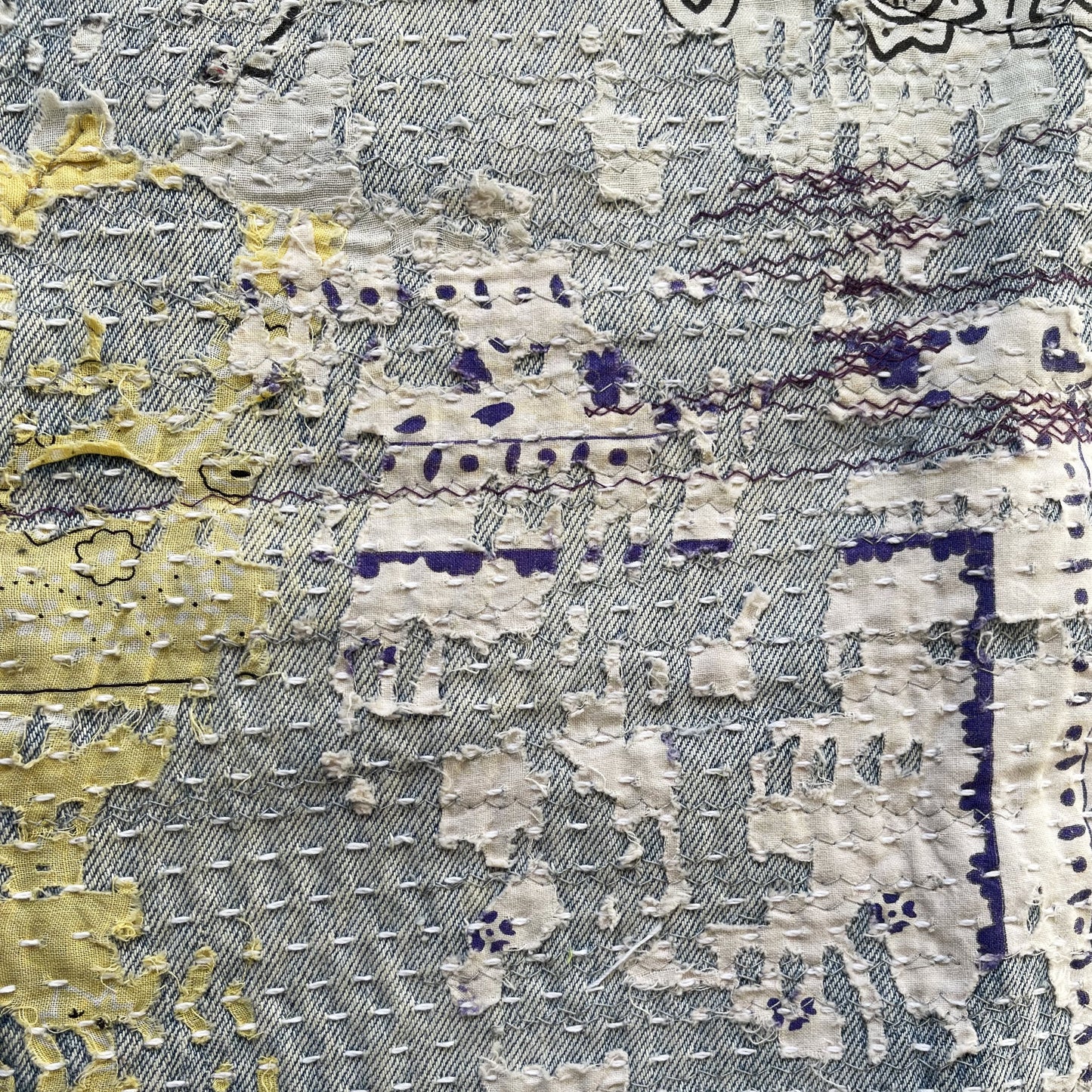 Boro Bandana Sashiko Distressed Jeans - W30"