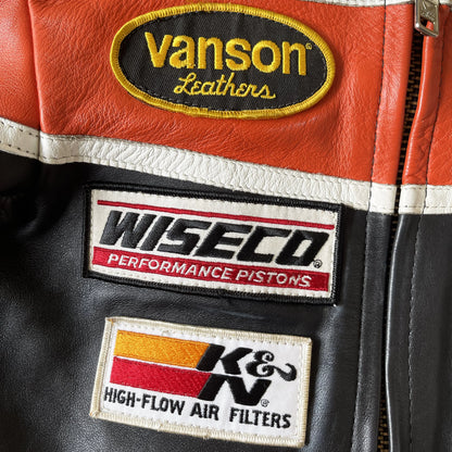 Vanson Leathers Motorcycle Racer Jacket - S
