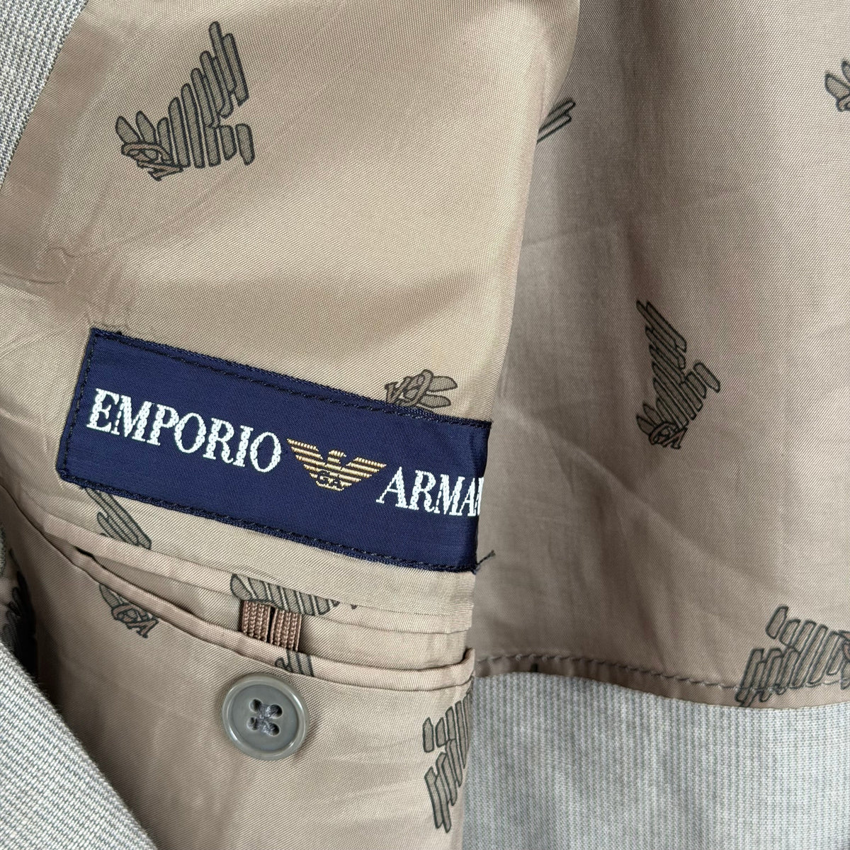1980s emporio armani lined blazer | O/S, Taupe